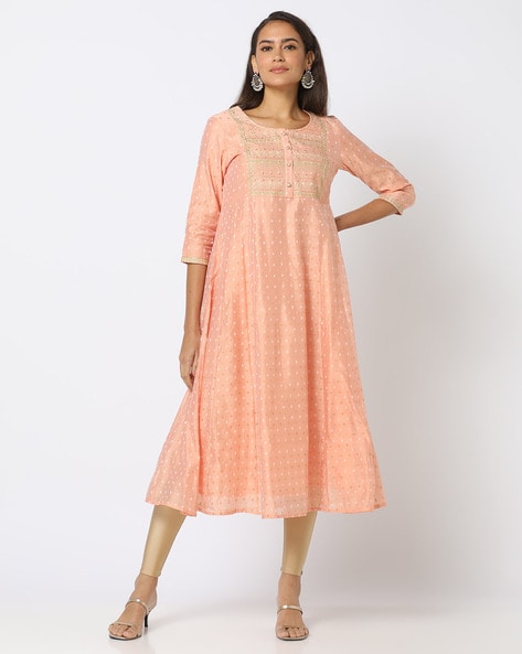 Peach Kurtas for Women by AVAASA MIX N' MATCH Online | Ajio.com