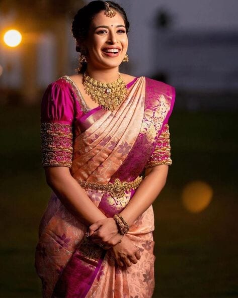 Party Wear Mangalya Pattu Silk Sarees, 6.3 m (with blouse piece)