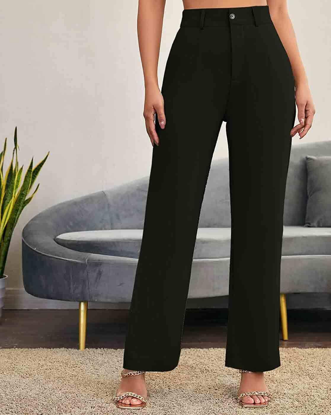 Buy Black Trousers & Pants for Women by VISIT WEAR Online