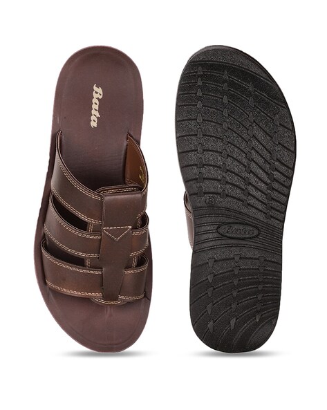 Buy Bata Men Black Leather Sandals - Sandals for Men 2200125 | Myntra