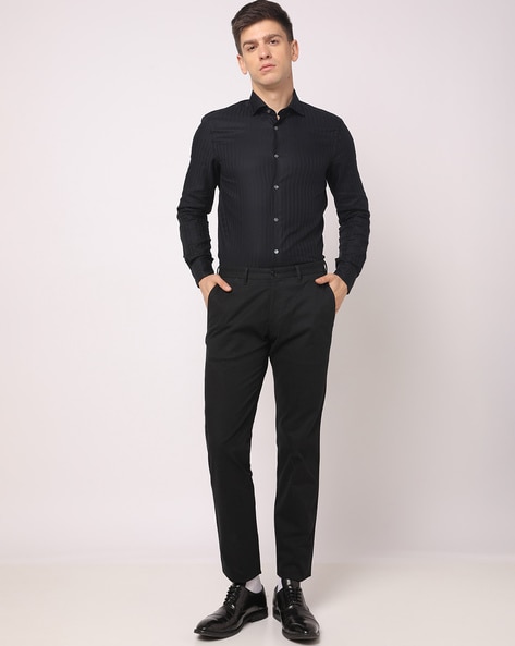 J06 Comfort Stretch-Gabardine, Slim-Fit Trousers by Emporio Armani...