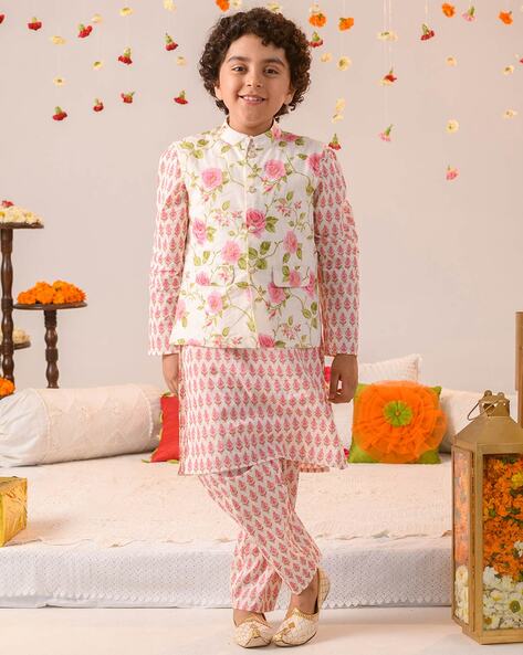 White kurta pajama for baby online girl