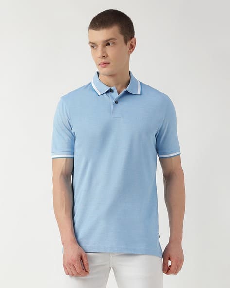 Oxford Cotton Pique Logo Embroidered Regular Fit Polo T-Shirt