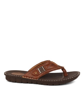 Buy Brown Flip Flop Slippers for Men by Bata Online Ajio