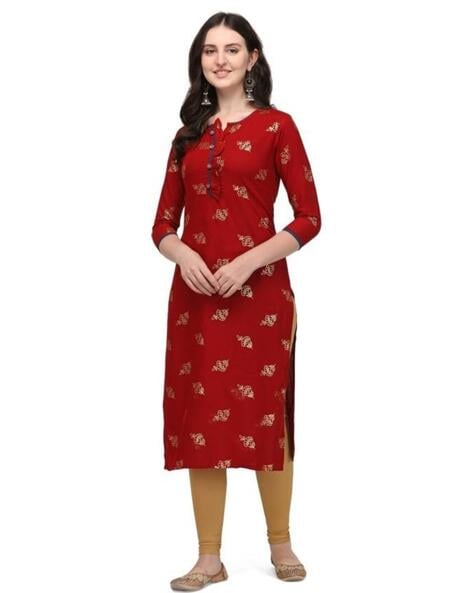 Buy Red Kurtis & Tunics for Women by DWISHA DESIGNER Online