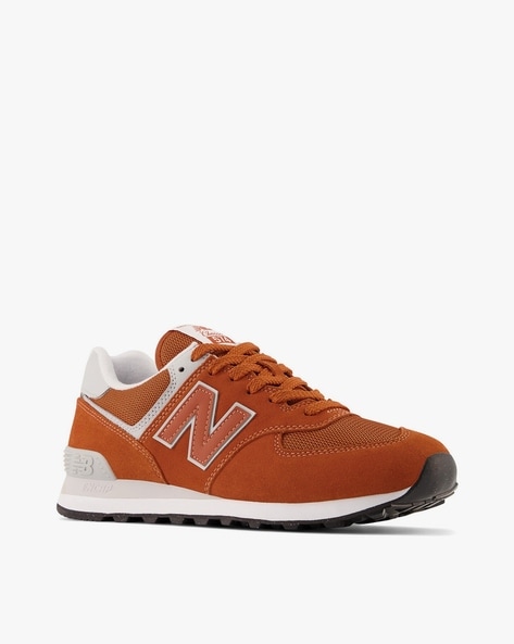 Mens new balance hotsell 574 athletic shoe orange