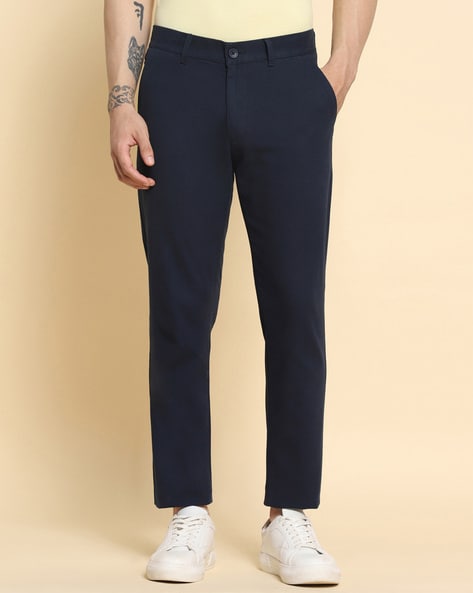 Buy Navy Blue Trousers & Pants for Men by CLUB CHINO Online | Ajio.com