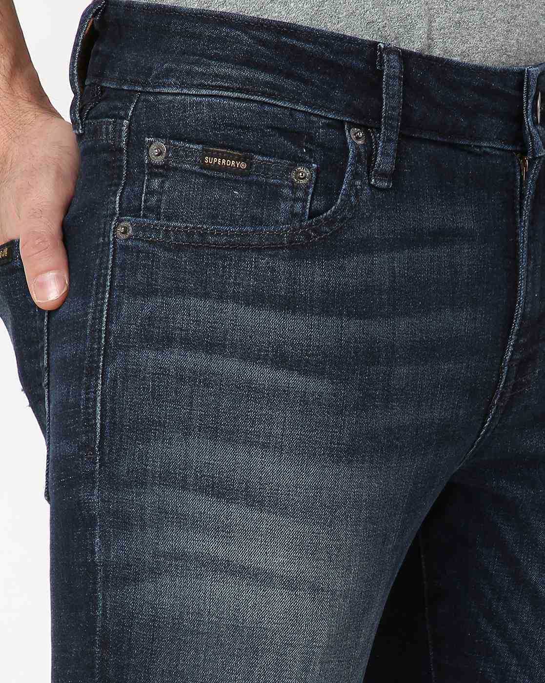 Matsusaka Dark Blue Enzyme Wash Skinny Fit Jeans