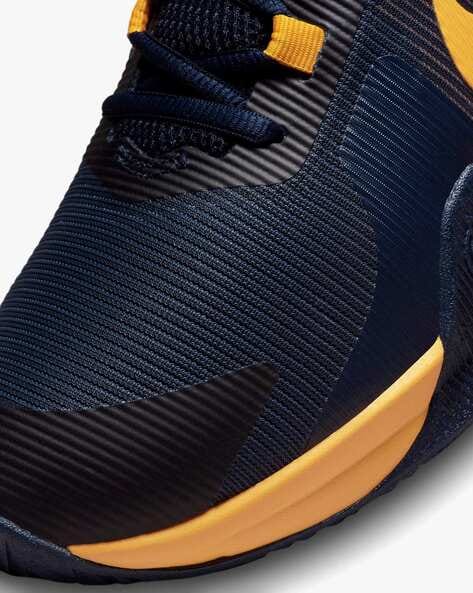 Nike navy blue and best sale orange shoes