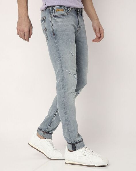 AMAKUSA MEN'S SKINNY LIGHT BLUE JEANS