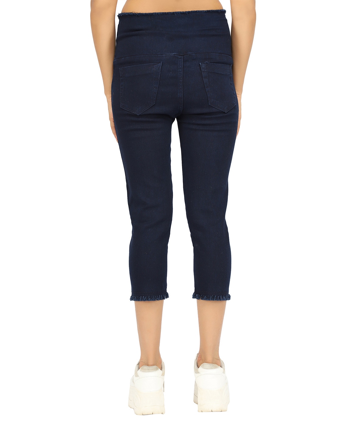 Buy Navy Blue Trousers & Pants for Women by ANGELFAB Online