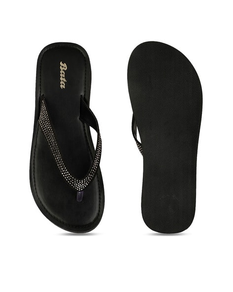 Buy online Black Leather Toe Separator Slippers from Slippers, Flip Flops &  Sliders for Men by Mks Shoes for ₹699 at 53% off | 2024 Limeroad.com