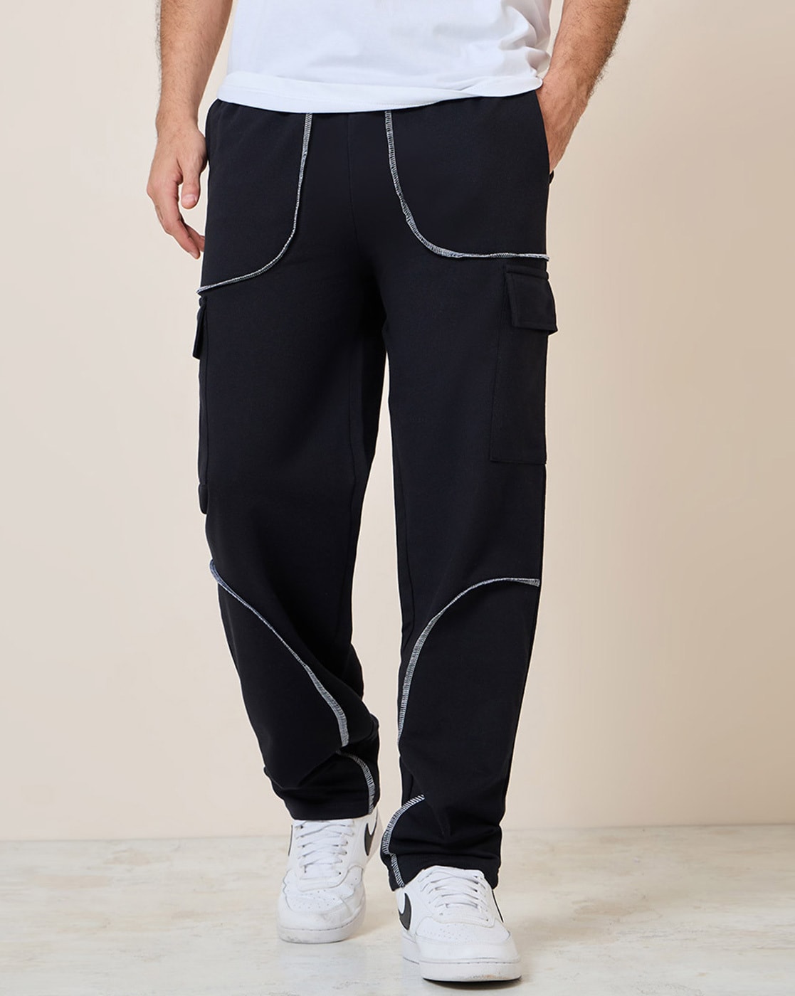 Buy Black Track Pants for Men by Styli Online