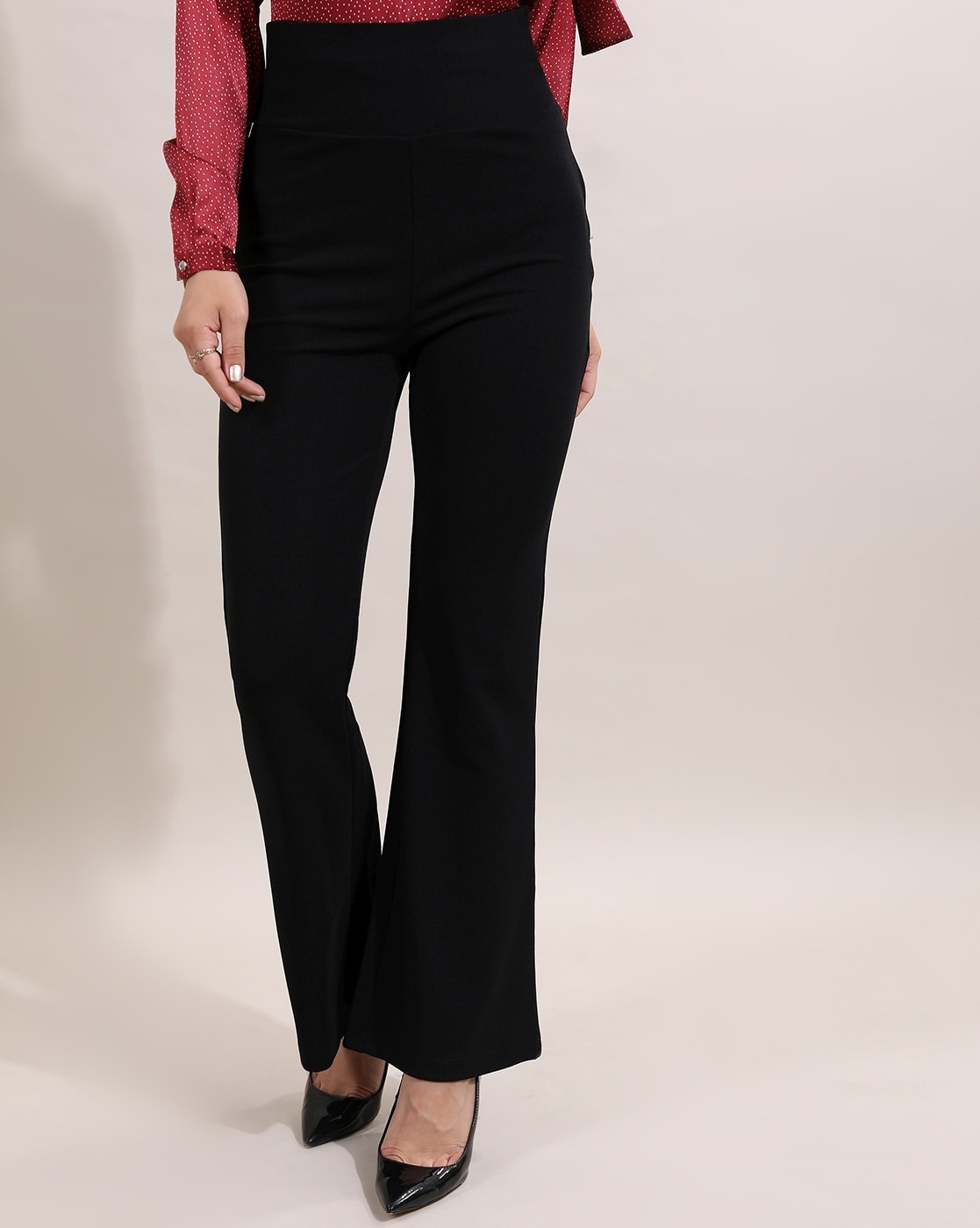 Girls Crossover Waist Black Flares {RTS} – Salt Threads