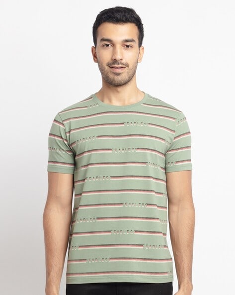 Buy KOTON Green Striped Shirt Online