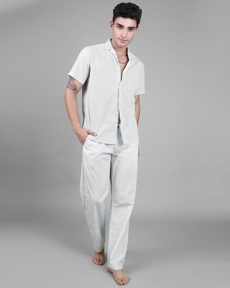 Buy VIMAL JONNEY Cotton Blend Night Suit Co-ord Set for Men with Round Neck  Half Sleeve T-Shirt and Capri-T_P1MLG_C5_MLG_02-S at Amazon.in