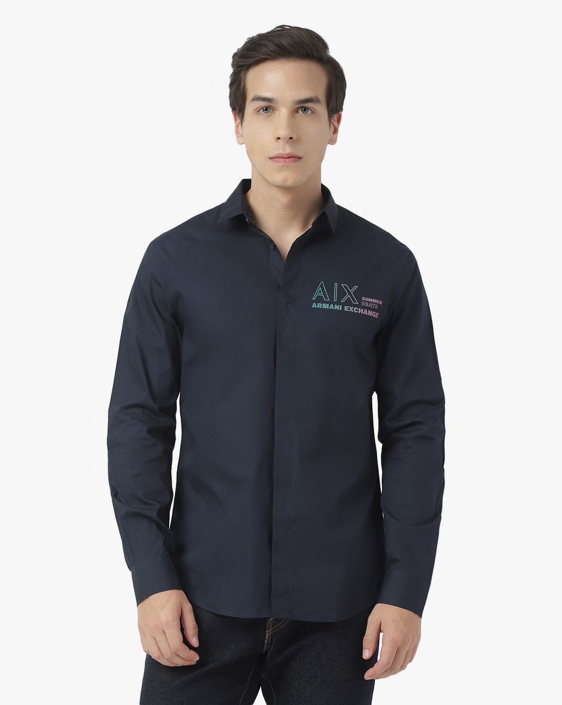 Buy Navy Shirts for Men by ARMANI EXCHANGE Online Ajio