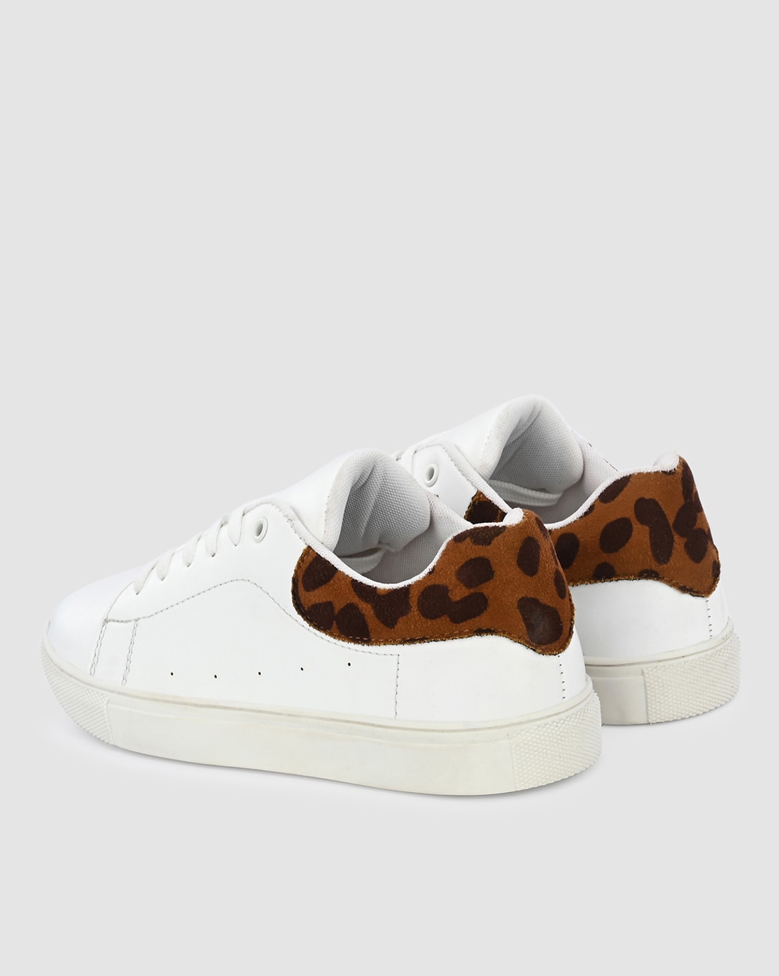 Dillon Faux Leather Sneakers - Leopard/Off White - Eleven Oaks Boutique
