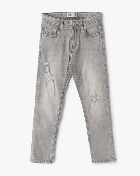 Lee Cooper Boys Washed Distressed Jeans