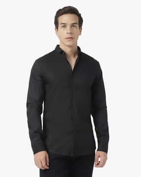 stretchable shirt black