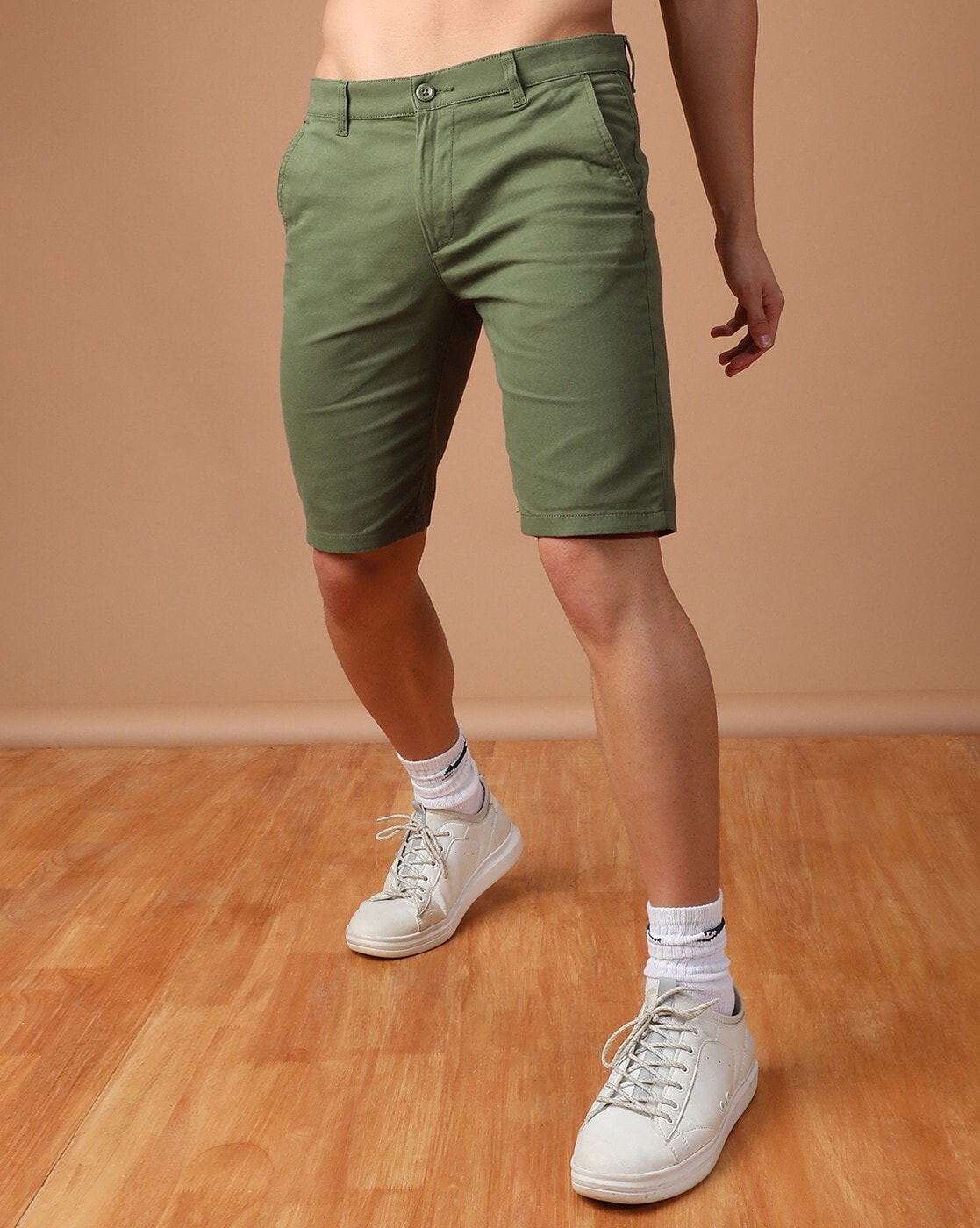 Buy Green Shorts & 3/4ths for Men by The Indian Garage Co Online