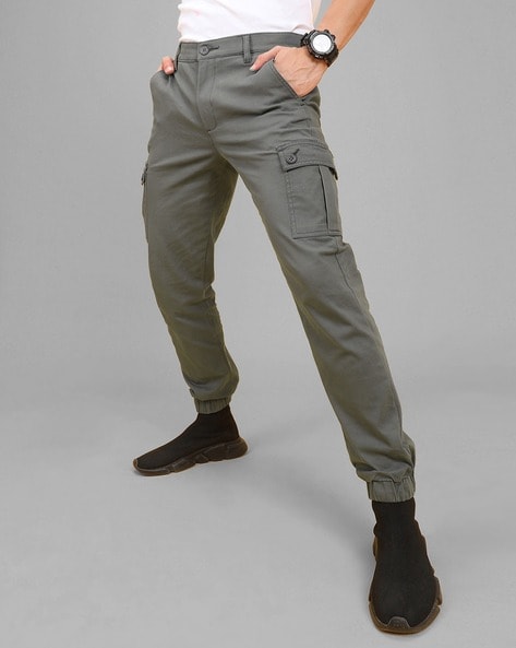 Buy LIFE Mens 6 Pocket Solid Cargo Pants  Shoppers Stop