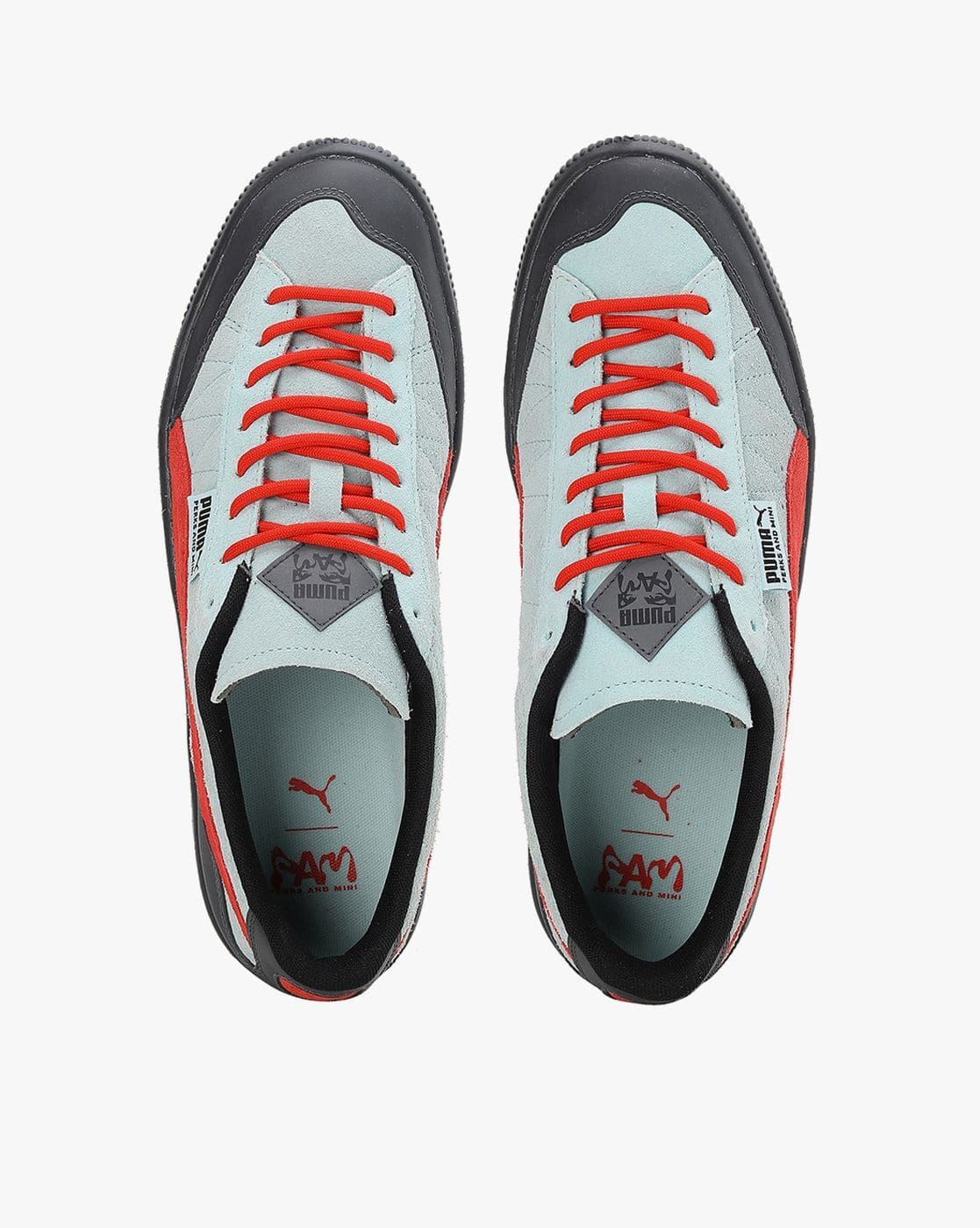 Buy Puma Clyde Rubber PAM Lace-Up Sneakers | Blue Color Men | AJIO 