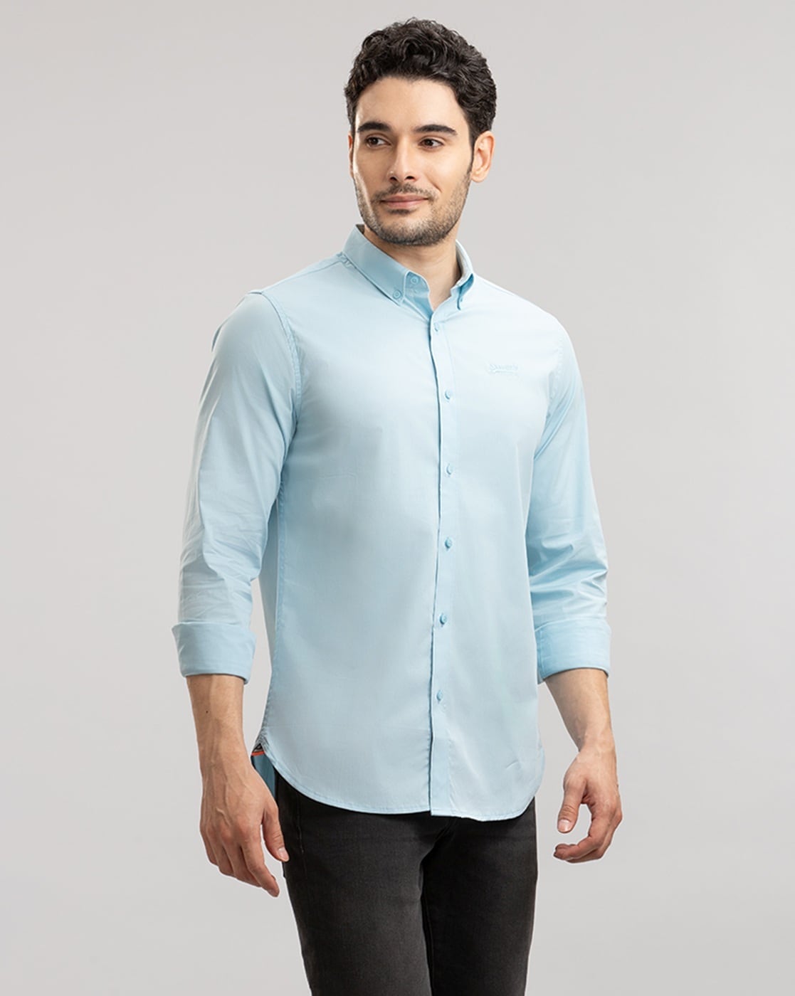 Superdry Men's Camiseta estampada Formal Shirt, Bright Blue Marl, S :  : Fashion