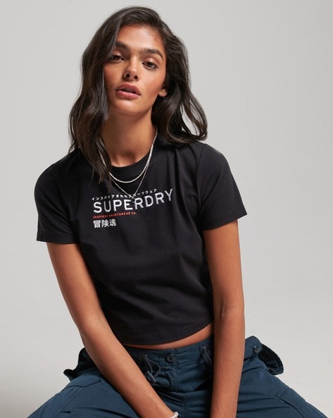 Buy Black Tshirts for Women by SUPERDRY Online