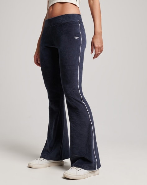 Womens - Low Rise Wide Leg Cargo Pants in Eclipse Navy | Superdry UK