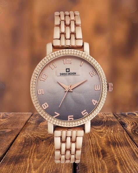 Buy Rose Gold Watches for Women by Swiss Design Online | Ajio.com