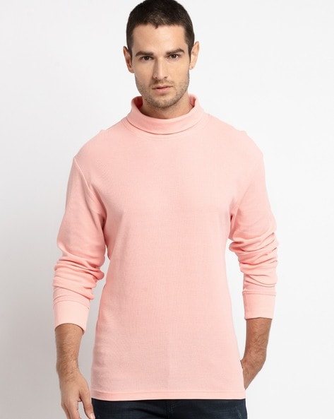 Light pink hot sale turtleneck mens