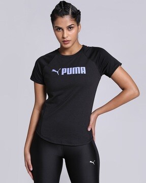 Performance Curved Hem Training Tee Women, Puma Black, PUMA Shop All Puma