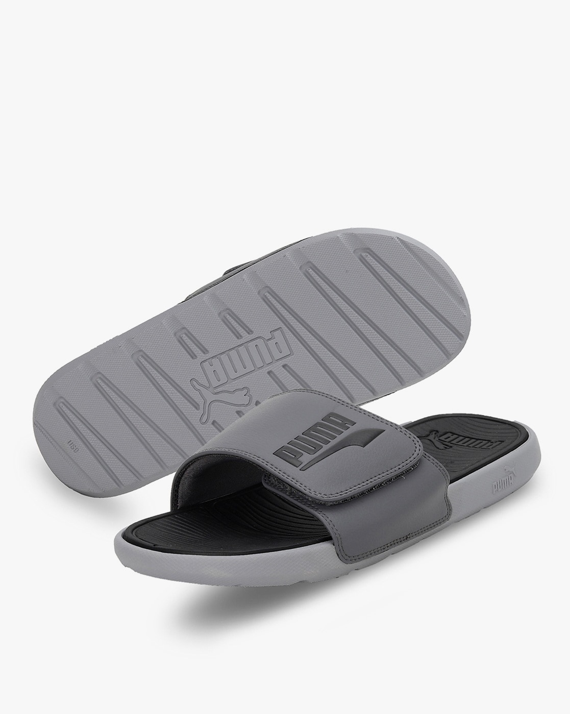 Puma fur outlet slides uk grey