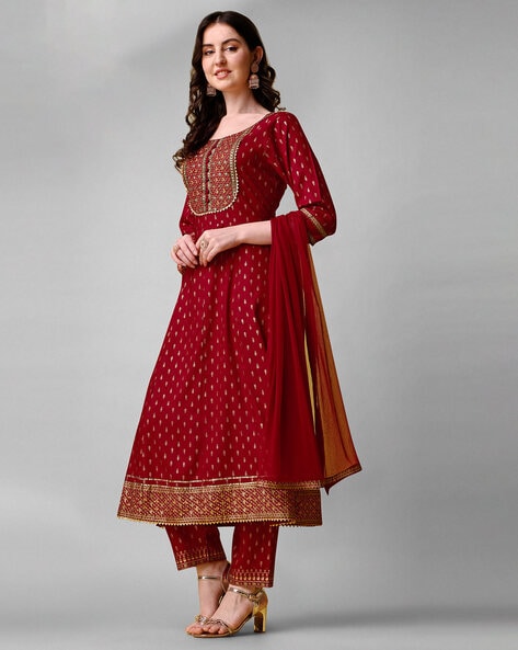 Ajio anarkali outlet suits