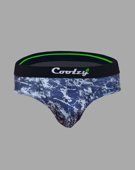 Printed Briefs with Elasticated Waistband