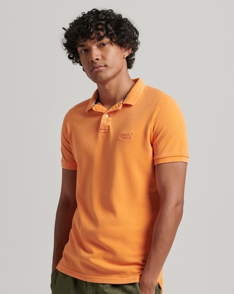 superdry polo orange