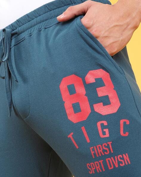 Buy Teal Blue Track Pants for Men by The Indian Garage Co Online