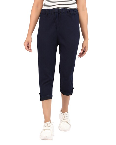 Buy Black Trousers & Pants for Women by ANGELFAB Online