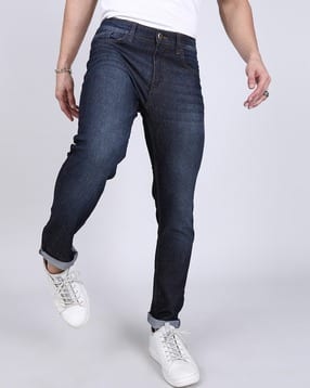 Men Mid-Wash Slim Fit Jeans-image-45