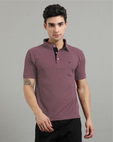 Regular Fit Embroidered Logo Polo T-Shirt with Short Sleeves