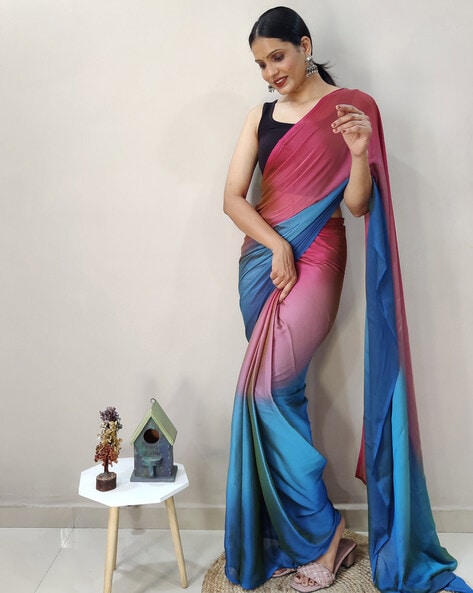 Multi Colour Chiffon Abstract Saree and Multi Colour Chiffon Abstract Sari  online shopping