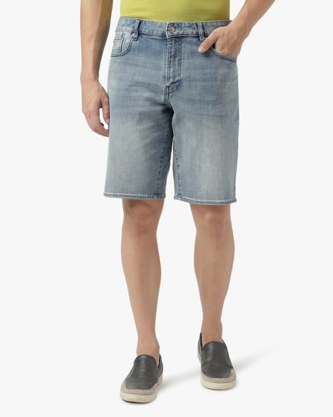 Mens armani store denim shorts