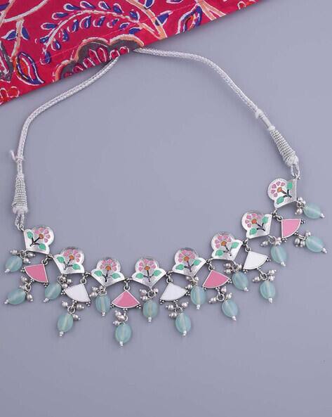 Voylla Leaf Design Choker Necklace