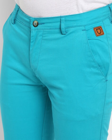 SPORTY & RICH, Turquoise Men's Casual Pants