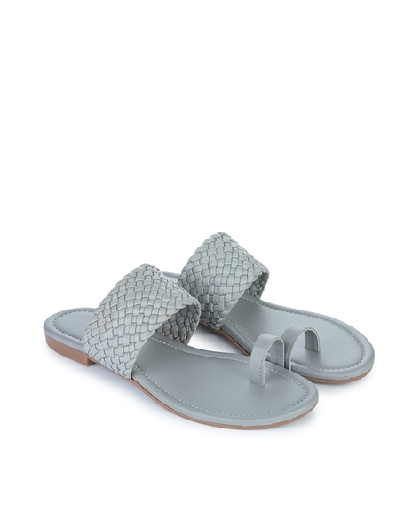 Buy LEMON & PEPPER Grey Pu Open Back Womens Casual Wedge Heel Sandals |  Shoppers Stop