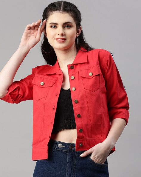 Buy Women's Red Denim Jackets Online | Next UK