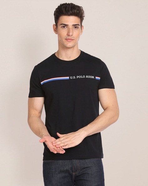 U.S. Polo Assn. Men's V-Neck T-Shirt, Black