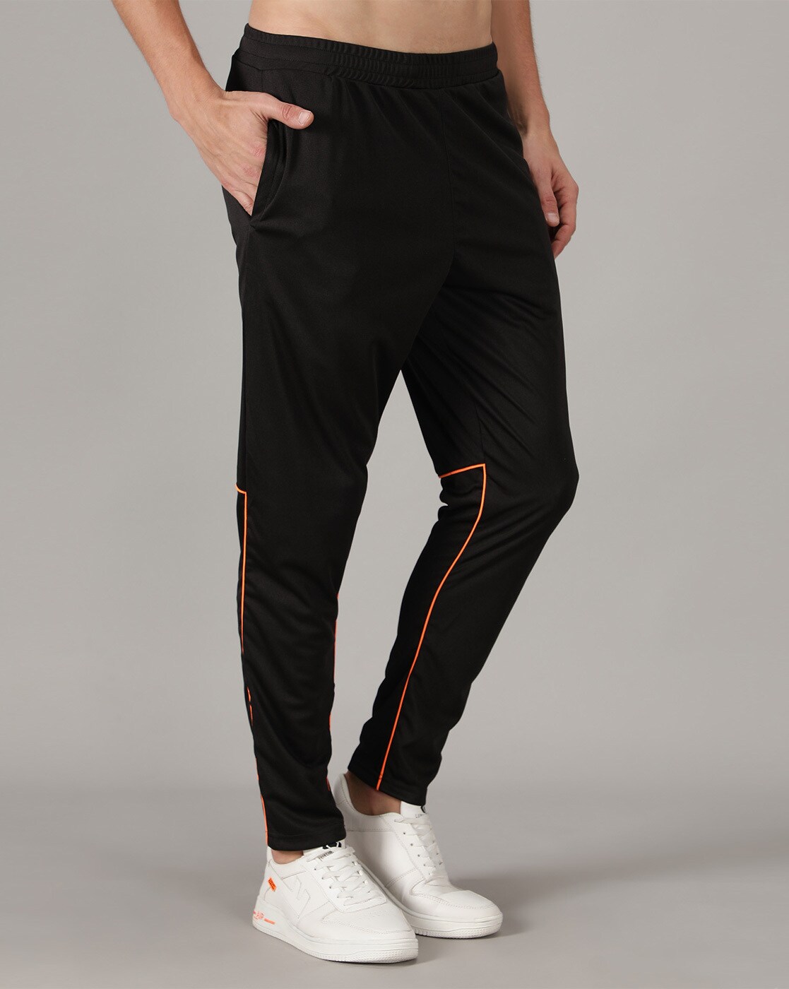 Black And Orange Men Polyester Track Pant, Size: Medium at Rs 320/piece in  Pune