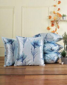 Set of 5 Floral Print Cushion Covers 16"X16"-image-4
